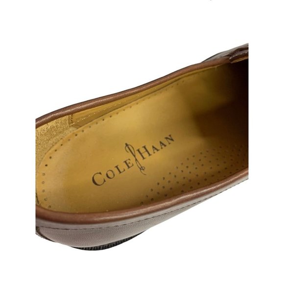 Size 10M Men\'s Cole Haan Tassel Pinch Loafers Brown Leather C07907 main image 6